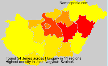 Surname Jenes in Hungary