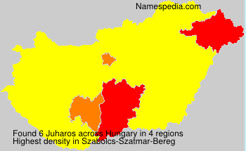 Surname Juharos in Hungary