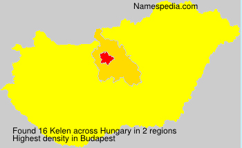 Surname Kelen in Hungary