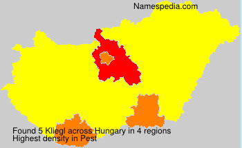 Surname Kliegl in Hungary