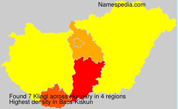 Surname Klingl in Hungary