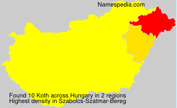 Surname Koth in Hungary