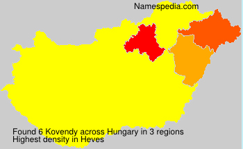 Surname Kovendy in Hungary