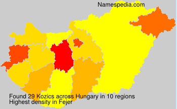 Surname Kozics in Hungary