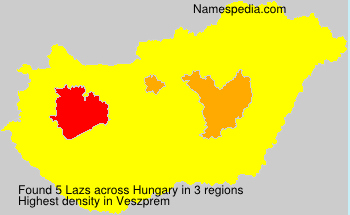 Surname Lazs in Hungary