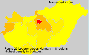 Surname Lederer in Hungary