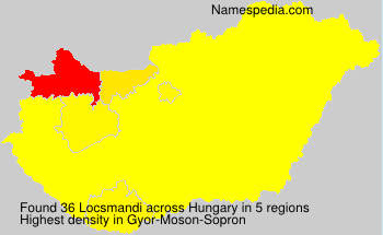 Surname Locsmandi in Hungary