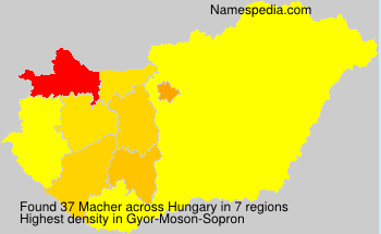 Surname Macher in Hungary