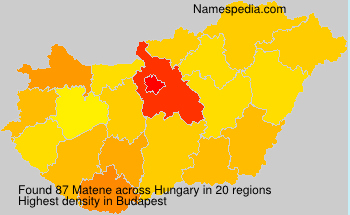 Surname Matene in Hungary