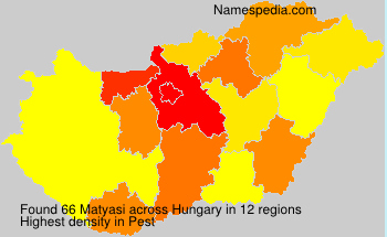 Surname Matyasi in Hungary