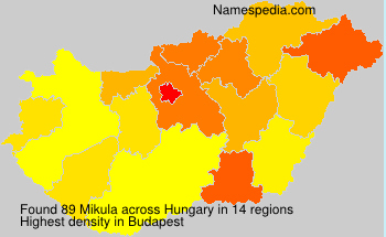 Surname Mikula in Hungary