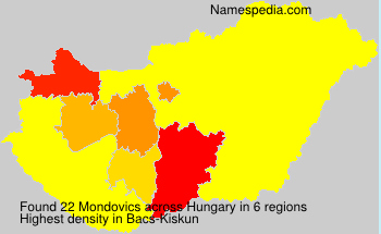 Surname Mondovics in Hungary