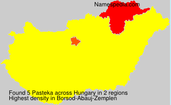Surname Pasteka in Hungary