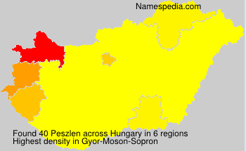 Surname Peszlen in Hungary