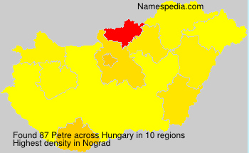 Surname Petre in Hungary