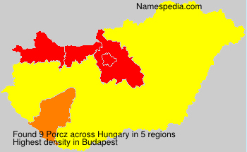 Surname Porcz in Hungary