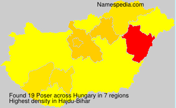 Surname Poser in Hungary
