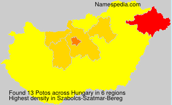 Surname Potos in Hungary