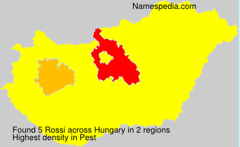 Surname Rossi in Hungary