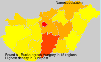 Surname Rusko in Hungary