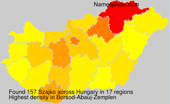 Surname Szajko in Hungary