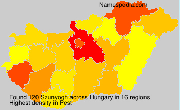 Surname Szunyogh in Hungary