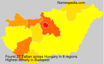Surname Tallian in Hungary