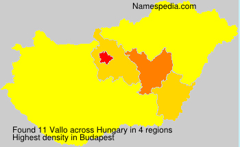 Surname Vallo in Hungary