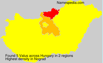 Surname Valus in Hungary