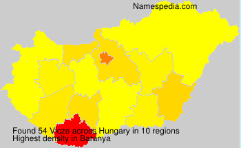 Surname Vicze in Hungary