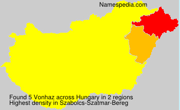 Surname Vonhaz in Hungary