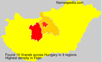 Surname Vranek in Hungary