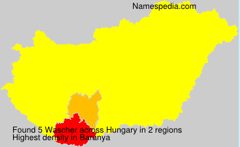 Surname Wascher in Hungary