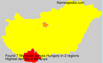 Surname Wenczler in Hungary
