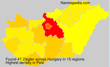Surname Ziegler in Hungary