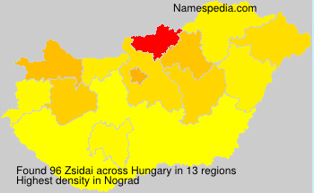 Surname Zsidai in Hungary