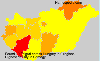Surname Zsigrai in Hungary