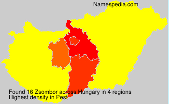 Surname Zsombor in Hungary