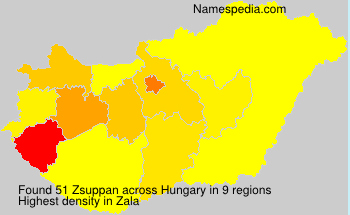 Surname Zsuppan in Hungary