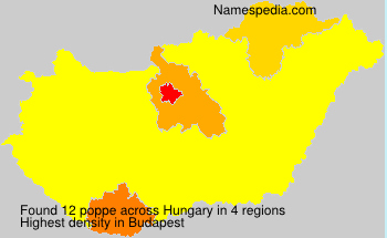 Surname poppe in Hungary