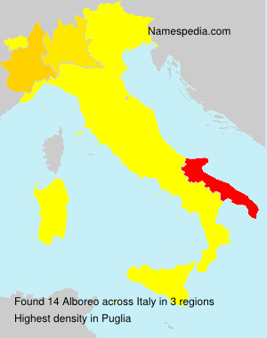 Surname Alboreo in Italy