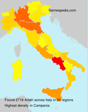 Surname Alfieri in Italy