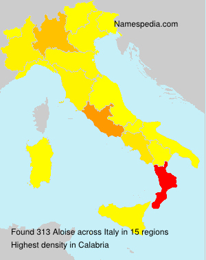 Surname Aloise in Italy