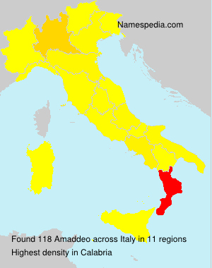 Surname Amaddeo in Italy