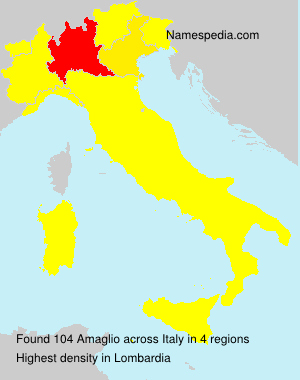 Surname Amaglio in Italy