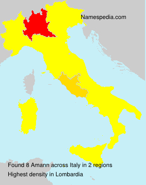 Surname Amann in Italy