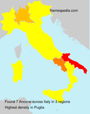 Surname Ancone in Italy