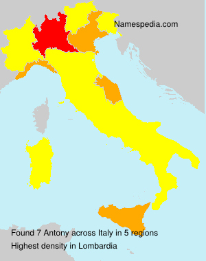 Surname Antony in Italy