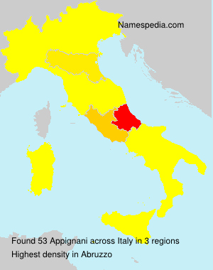 Surname Appignani in Italy