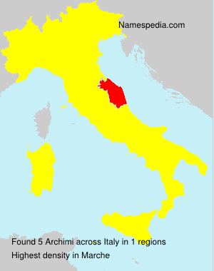 Surname Archimi in Italy